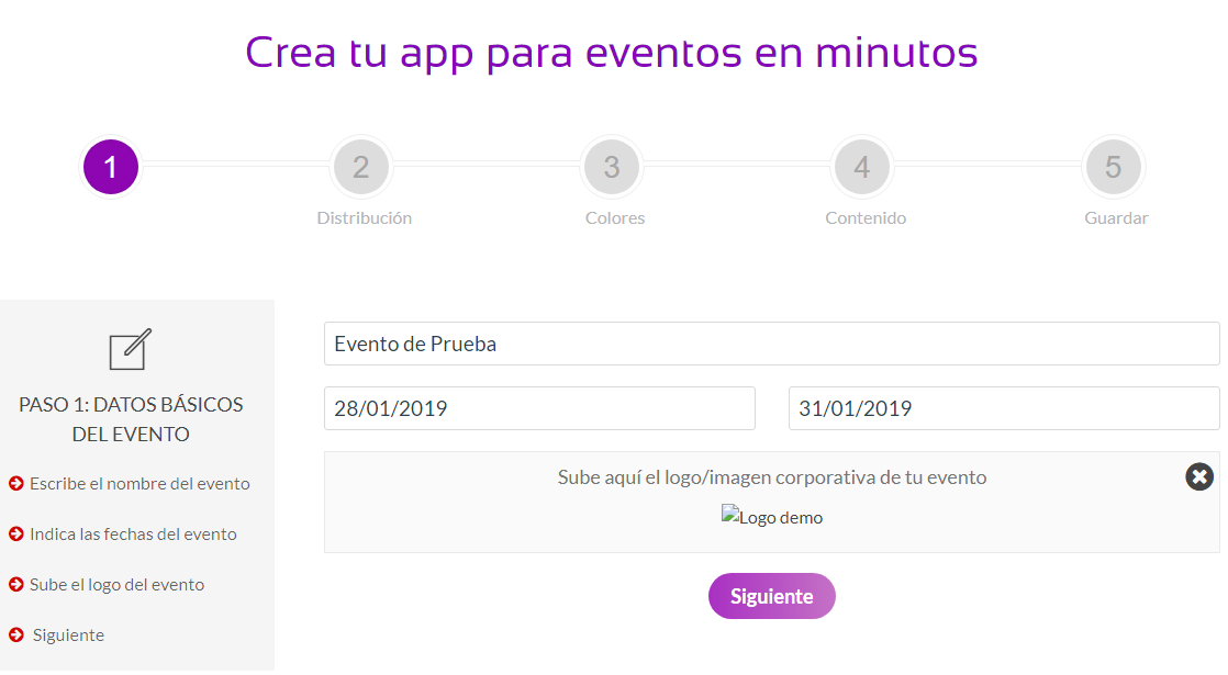 Crear demo app congresoMovil
